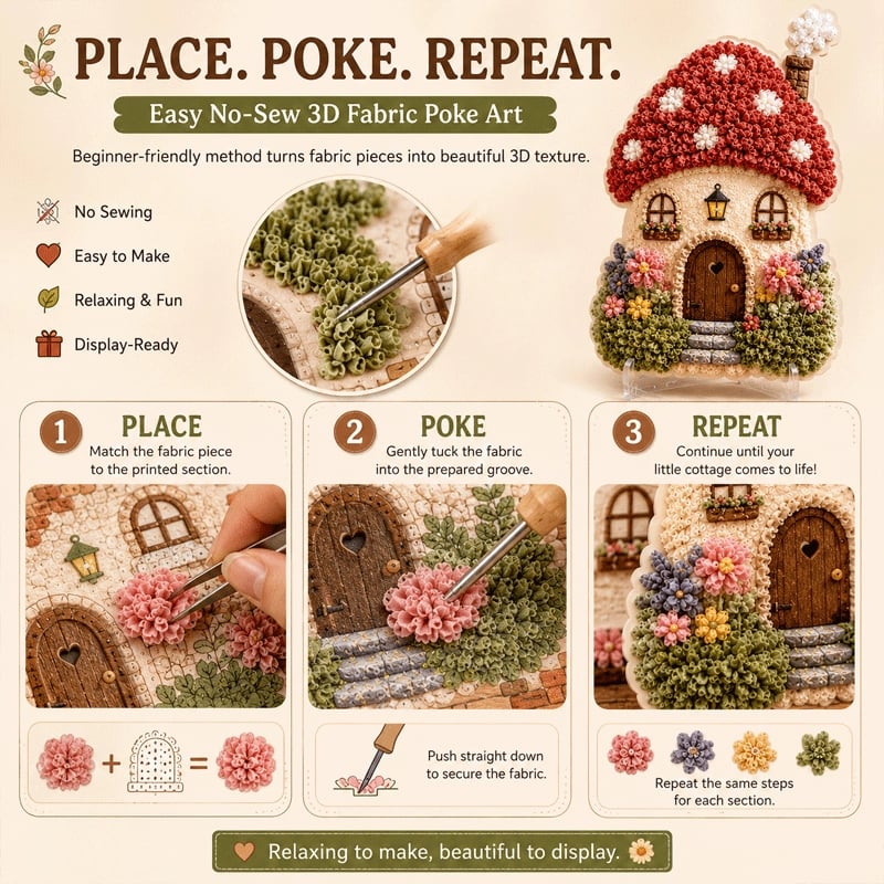 🏡Build a Cozy  Fairytale Village – No Sewing Needed! ✨