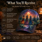 🌙 Three Witches Moonlight Baseball Cap