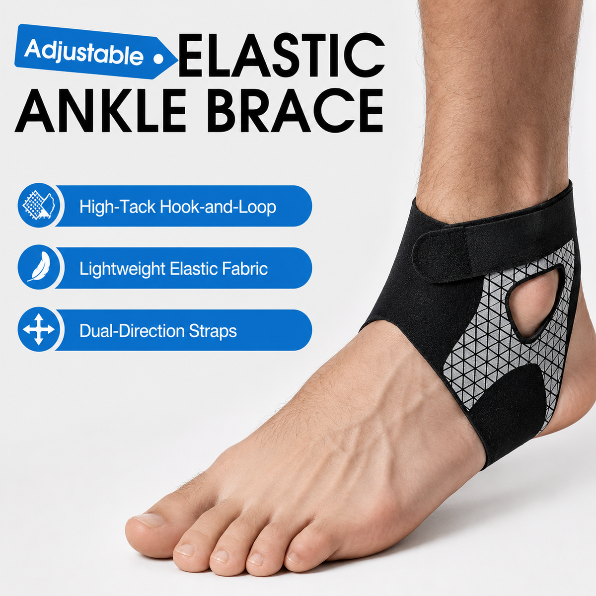🏃‍♂️Adjustable Elastic Ankle Brace – Reclaim Your Stride & Stability! ✨