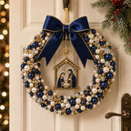 🎄✨ DIY Christmas Pearl Wreath Kit – Handmade Beaded Holiday Door Décor 💎🎀