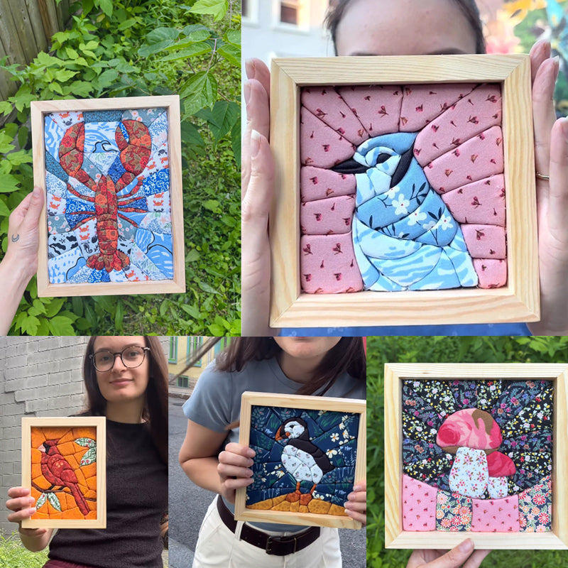 🖼️Rustic Hand-Stitched Framed Patchwork Art! 🌿