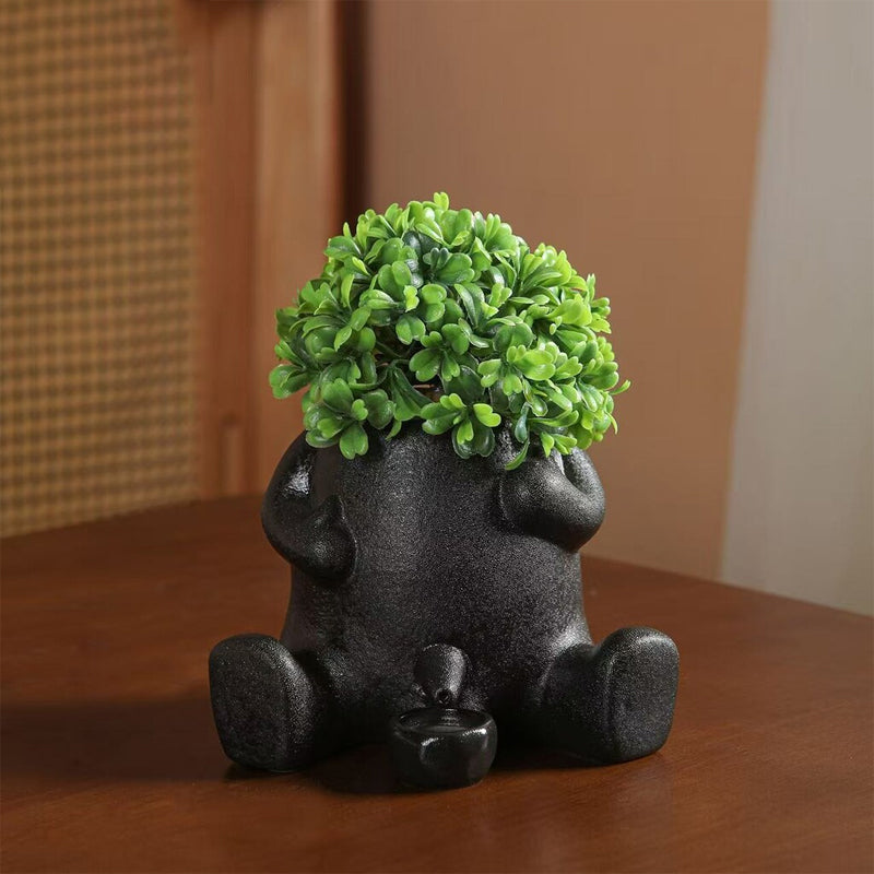 🦥 Abstract-Style Planters: Creative Resin Succulent Pots & Abstract Desktop Decor! 🌿