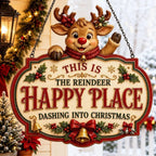 🎄Collection of wooden hanging signs featuring Christmas characters | 8 festive designs measuring 7.9 or 11.8 inches, with vintage-inspired illustrations, layered Christmas details and a hanging design ✨