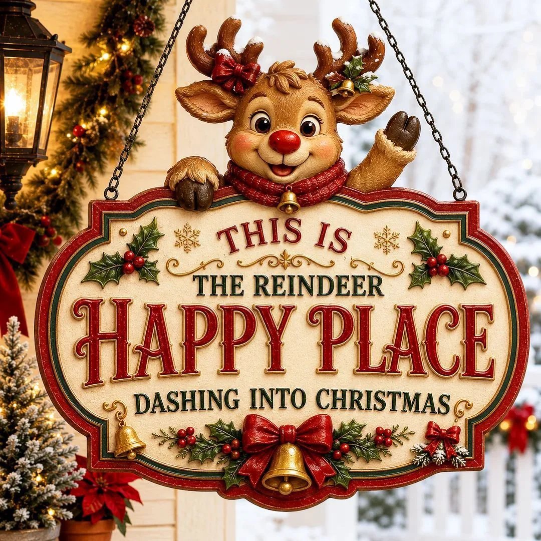 🎄Collection of wooden hanging signs featuring Christmas characters | 8 festive designs measuring 7.9 or 11.8 inches, with vintage-inspired illustrations, layered Christmas details and a hanging design ✨