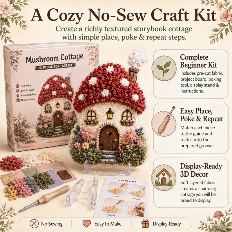 🏡Build a Cozy  Fairytale Village – No Sewing Needed! ✨