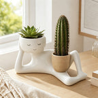 🦥 Abstract-Style Planters: Creative Resin Succulent Pots & Abstract Desktop Decor! 🌿