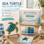 🌊✨ Ocean-Themed Art DIY Kit – Create Stunning Mosaic Masterpiece