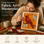 🖼️Rustic Hand-Stitched Framed Patchwork Art! 🌿