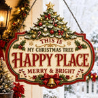 🎄Collection of wooden hanging signs featuring Christmas characters | 8 festive designs measuring 7.9 or 11.8 inches, with vintage-inspired illustrations, layered Christmas details and a hanging design ✨