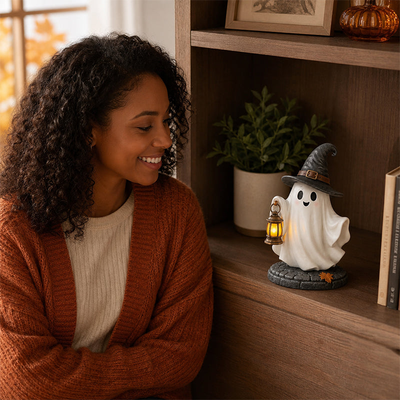 👻 Adorable Ghost Figurines: Cute Halloween & Autumn Desk Decor! 🎃