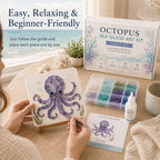 🌊✨ Ocean-Themed Art DIY Kit – Create Stunning Mosaic Masterpiece