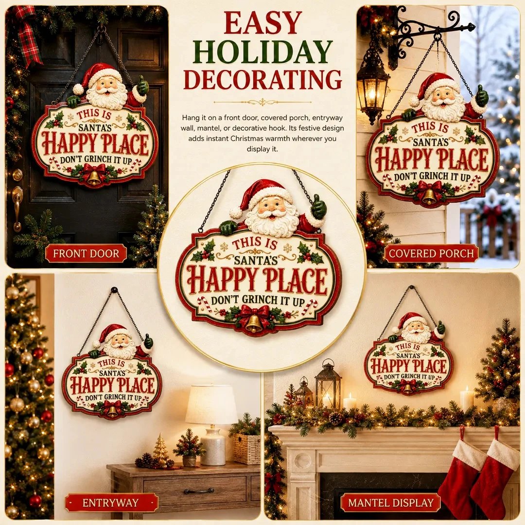 🎄Collection of wooden hanging signs featuring Christmas characters | 8 festive designs measuring 7.9 or 11.8 inches, with vintage-inspired illustrations, layered Christmas details and a hanging design ✨