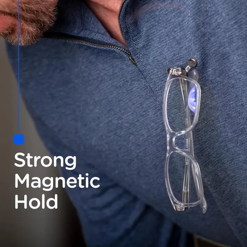 🧲 Ultimate Magnetic Eyeglass Holder: Non-Slip Secure Clip & Clothing Guard! 👓