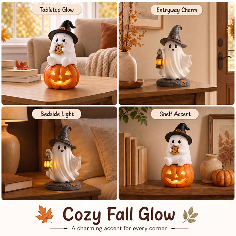 👻 Adorable Ghost Figurines: Cute Halloween & Autumn Desk Decor! 🎃