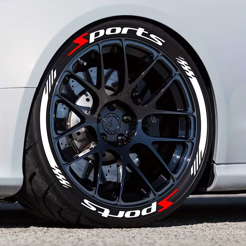 🏎️ 4PCS 3D Tire Lettering Stickers: Waterproof Universal Wheel Sidewall Decals! 🔥