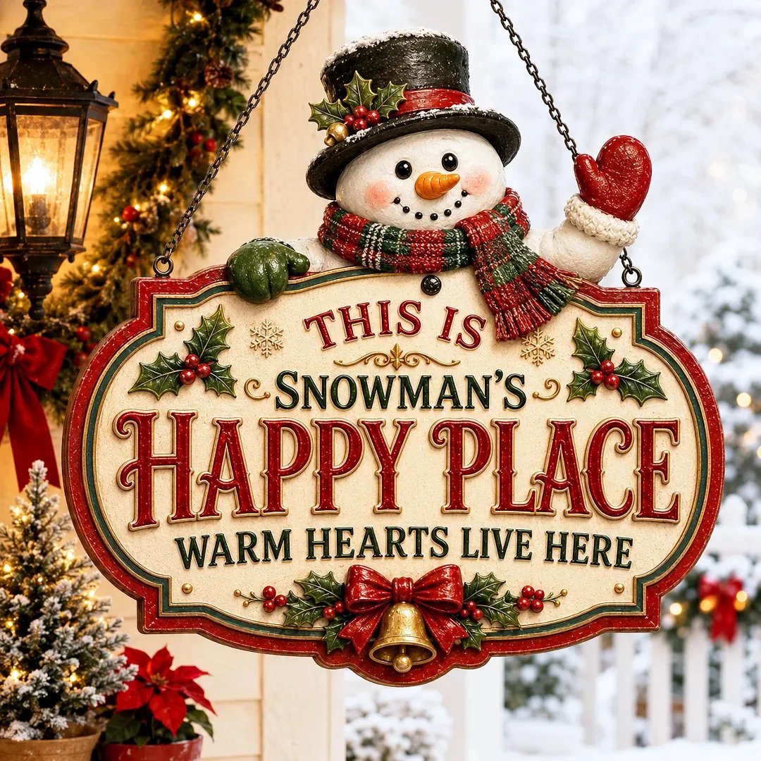 🎄Collection of wooden hanging signs featuring Christmas characters | 8 festive designs measuring 7.9 or 11.8 inches, with vintage-inspired illustrations, layered Christmas details and a hanging design ✨