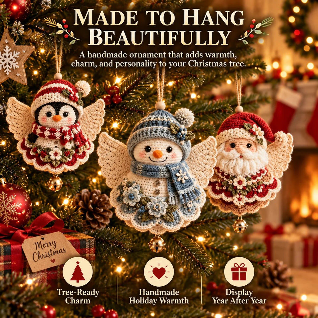 🎄 DIY kit for a crocheted Christmas angel as a Christmas decoration – Make it yourself, hang it up and cherish it✨