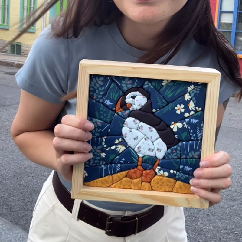 🖼️Rustic Hand-Stitched Framed Patchwork Art! 🌿