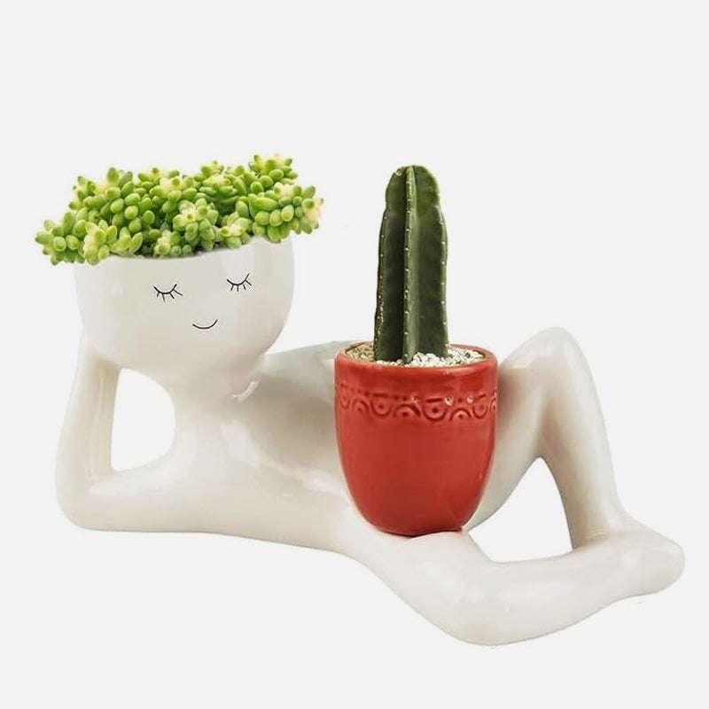 🦥 Abstract-Style Planters: Creative Resin Succulent Pots & Abstract Desktop Decor! 🌿