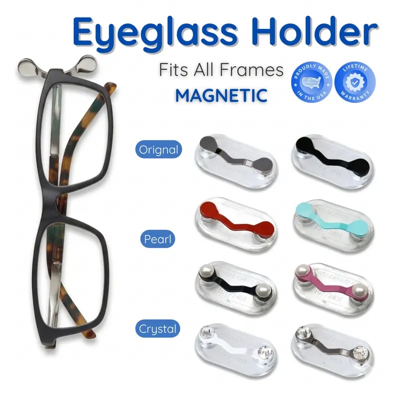 🧲 Ultimate Magnetic Eyeglass Holder: Non-Slip Secure Clip & Clothing Guard! 👓