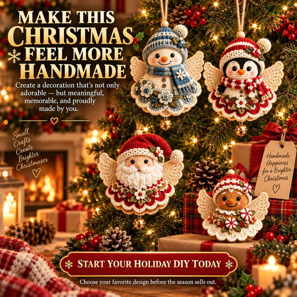 🎄 DIY kit for a crocheted Christmas angel as a Christmas decoration – Make it yourself, hang it up and cherish it✨