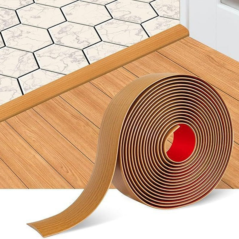 🩹 Self-Adhesive Floor Transition Strip: Flexible PVC Peel-and-Stick Threshold Edge Edging! 🚪