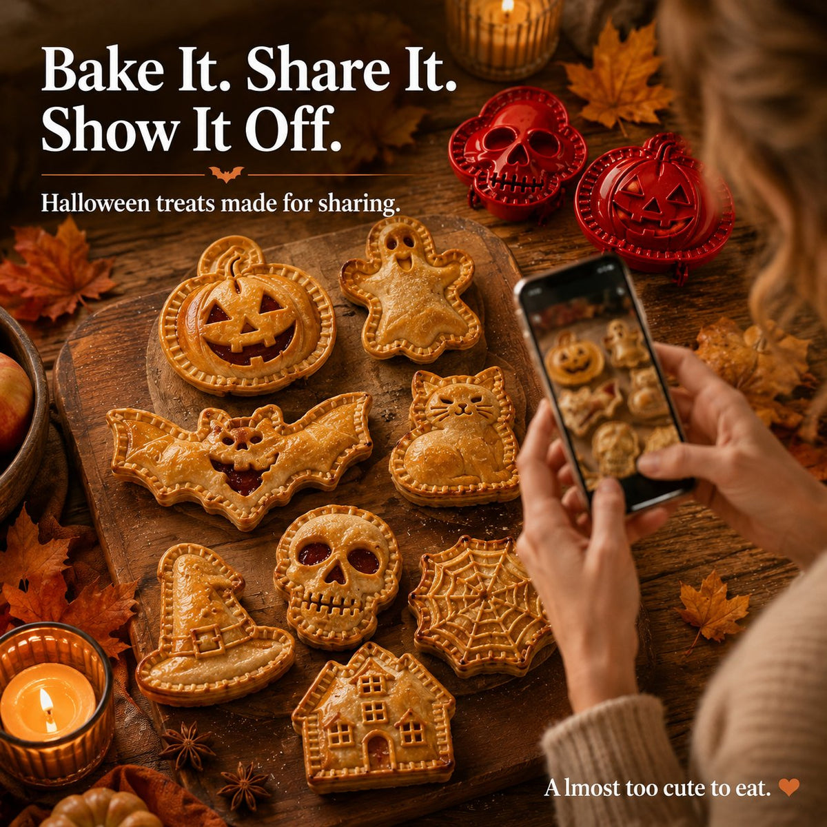 🎃 8-piece Halloween mini hand pie mould set