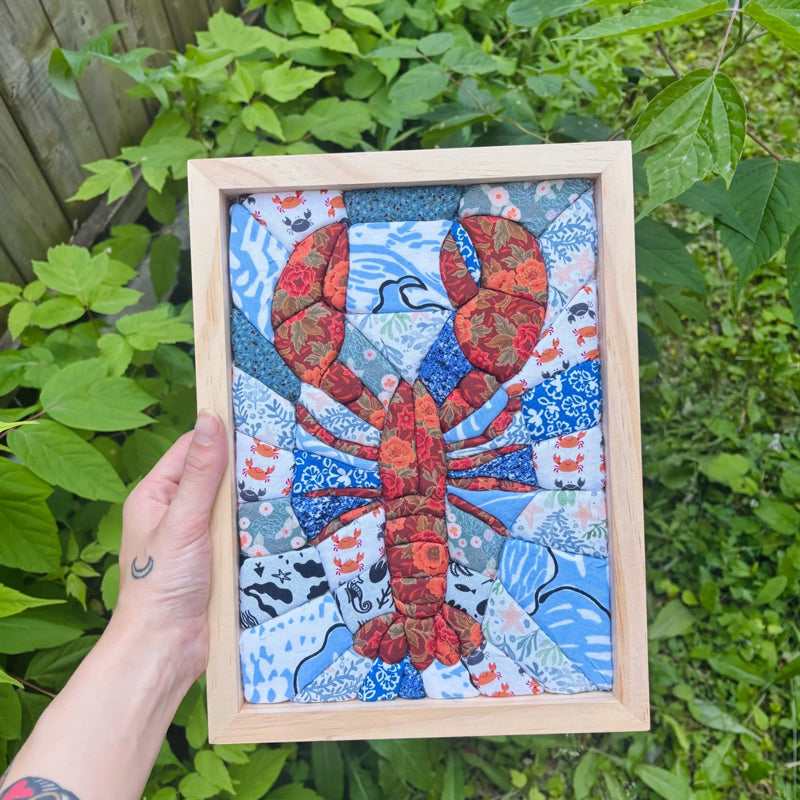🖼️Rustic Hand-Stitched Framed Patchwork Art! 🌿