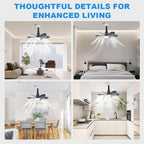 💡 Smart Fan Light Solution: Dimmable LED Ceiling Fan Lamp with Easy Mounting Hardware! 🌀