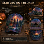 🌙 Three Witches Moonlight Baseball Cap