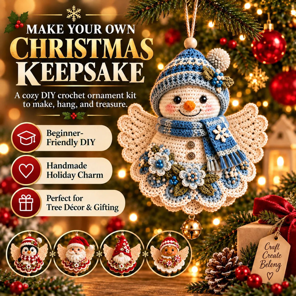 🎄 DIY kit for a crocheted Christmas angel as a Christmas decoration – Make it yourself, hang it up and cherish it✨