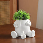 🦥 Abstract-Style Planters: Creative Resin Succulent Pots & Abstract Desktop Decor! 🌿