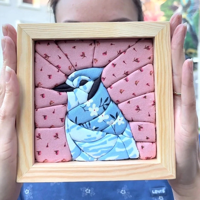 🖼️Rustic Hand-Stitched Framed Patchwork Art! 🌿