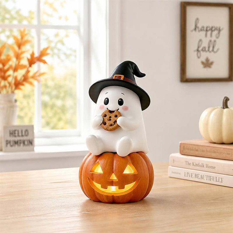 👻 Adorable Ghost Figurines: Cute Halloween & Autumn Desk Decor! 🎃