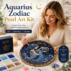 🌙✨Personalized 12 Zodiac Pearl Art Kit – Relax & Create! 🌌