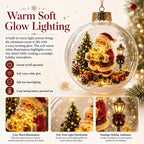 🎄Glowing Christmas diorama bauble – A little winter wonderland in the palm of your hand