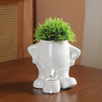 🦥 Abstract-Style Planters: Creative Resin Succulent Pots & Abstract Desktop Decor! 🌿