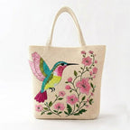 🌼 Handmade Crochet Bee Tote Bag: Premium Floral Embroidery & Boho Chic Shoulder Purse! 🐝