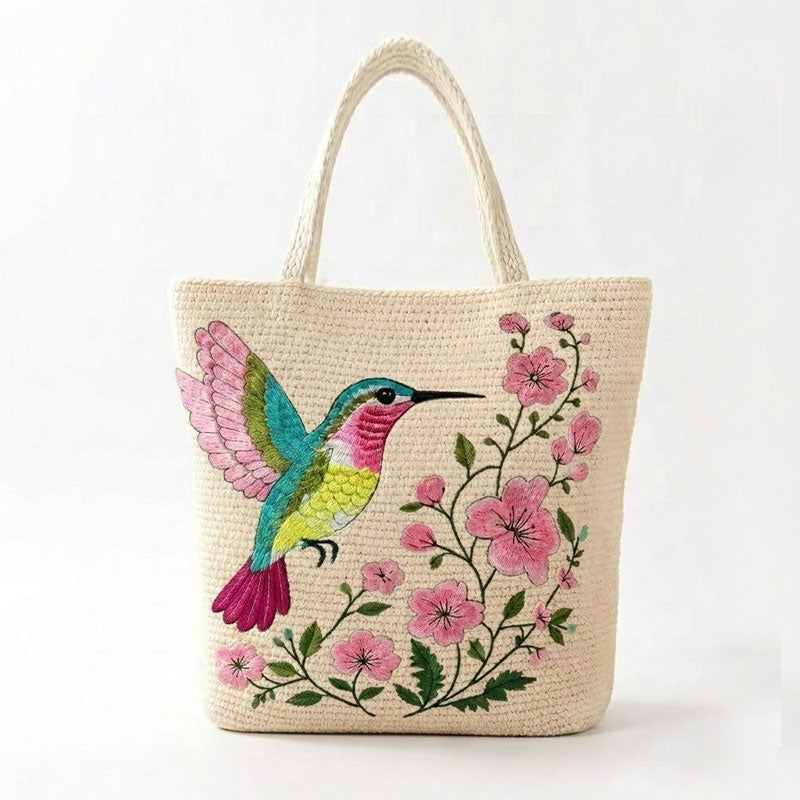 🌼 Handmade Crochet Bee Tote Bag: Premium Floral Embroidery & Boho Chic Shoulder Purse! 🐝