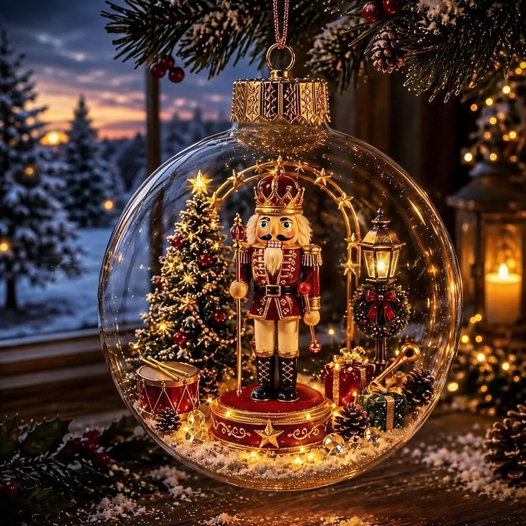 🎄Glowing Christmas diorama bauble – A little winter wonderland in the palm of your hand