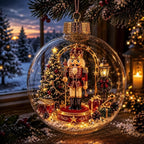 🎄Glowing Christmas diorama bauble – A little winter wonderland in the palm of your hand