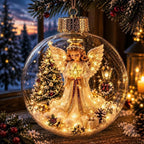 🎄Glowing Christmas diorama bauble – A little winter wonderland in the palm of your hand