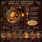 🎄Glowing Christmas diorama bauble – A little winter wonderland in the palm of your hand