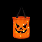 💥LAST DAY SALE 49% OFF💥 Halloween Candy Bucket with LED Lights Trick or Treat Bags for Kids and Adults Halloween Basket