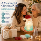 🎅 Beginner-friendly DIY Christmas decoration kit featuring an illuminated sea glass Santa | Complete set including pieces of sea glass, warm Christmas lights and a step-by-step guide 💕
