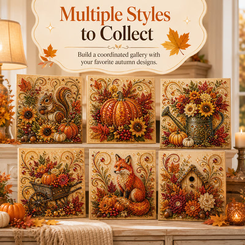 🍂💎 Autumn Pearl Painting Kit – Relaxing DIY Craft to Create Sparkling Fall Artwork 🖌️