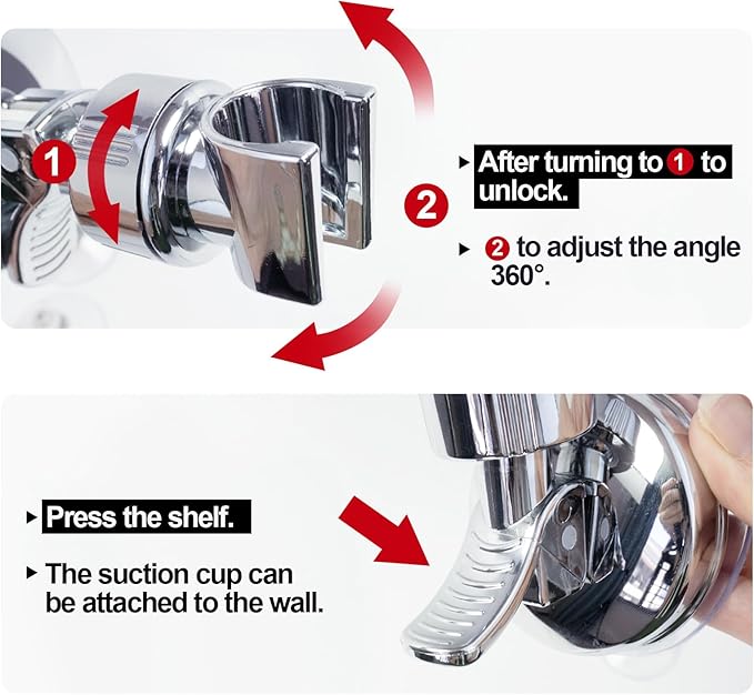 Place Your Shower Head Exactly Where You Need It Drill-Free! 🚿✨