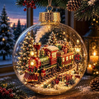 🎄Glowing Christmas diorama bauble – A little winter wonderland in the palm of your hand