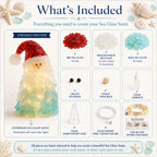 🎅 Beginner-friendly DIY Christmas decoration kit featuring an illuminated sea glass Santa | Complete set including pieces of sea glass, warm Christmas lights and a step-by-step guide 💕