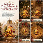 🎄Glowing Christmas diorama bauble – A little winter wonderland in the palm of your hand